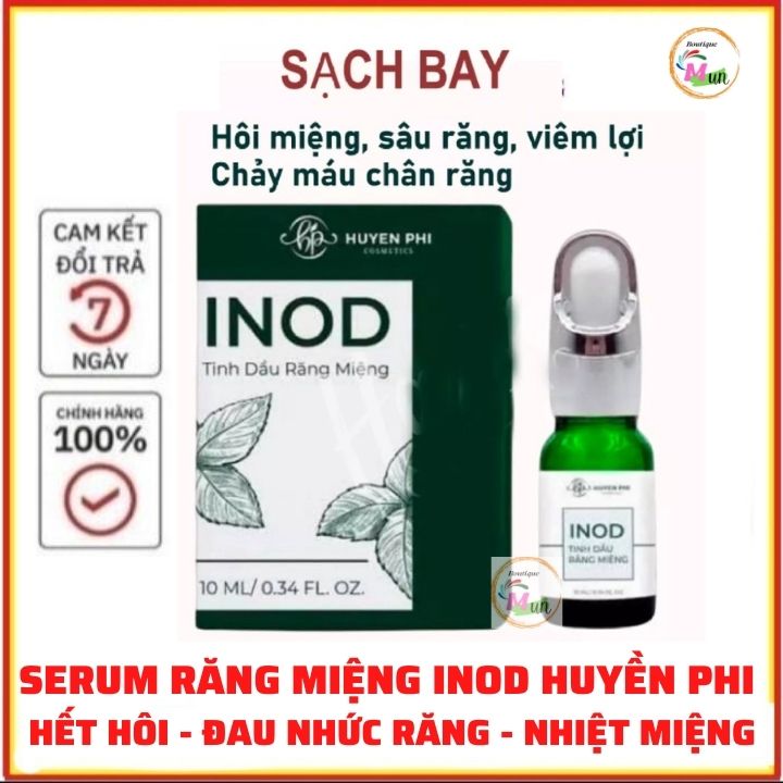 Tinh dầu sâu răng hôi miệng INOD Huyền Phi hàng công ty - khử mùi hôi miệng, ngừa sâu răng, hết viêm lợi, nhiệt miệng