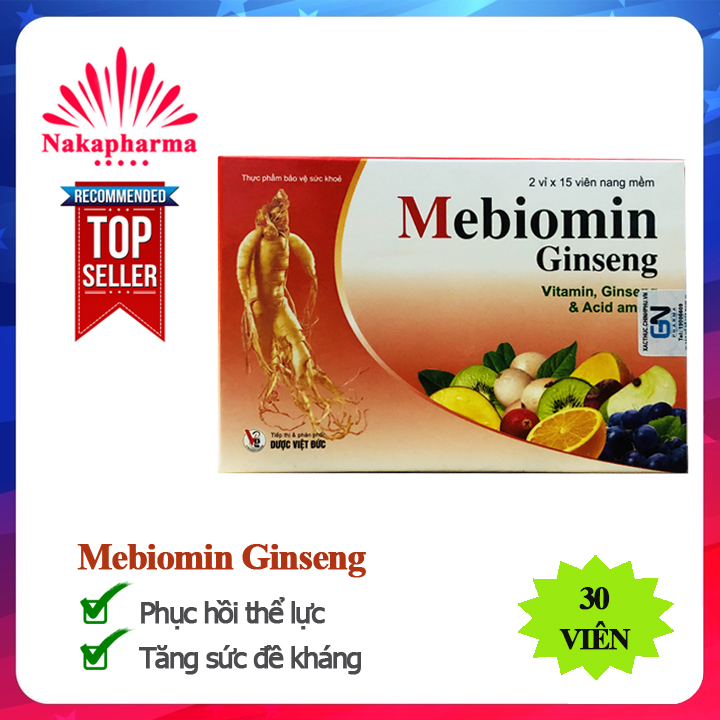 Viên bổ Mebiomin Ginseng - Phục hồi sức khỏe, chống suy nhược cơ thể