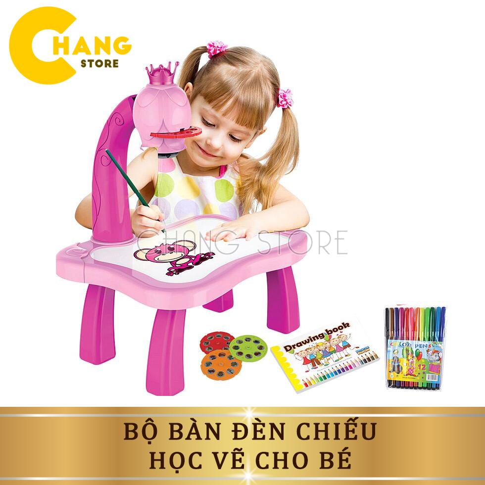 Bàn vẽ có đèn chiếu sáng thông minh có nhạc , Bảng thông minh cho bé tập vẽ, viết cho bé làm tăng hứng thú hội họa và phát triển nhận thức về màu sắc và khả năng tưởng tượng.