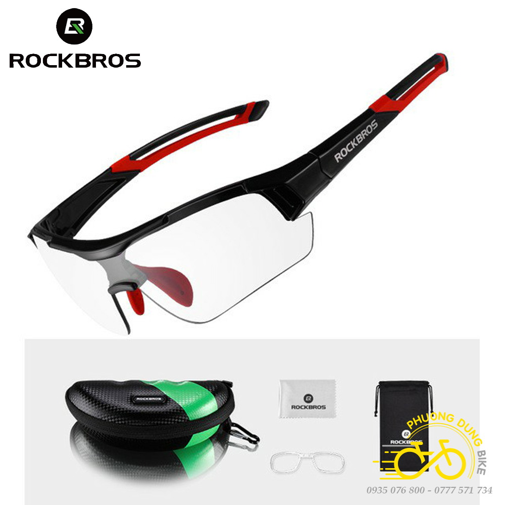 Kính mát xe đạp thể thao 1 mặt đổi màu rockbros
