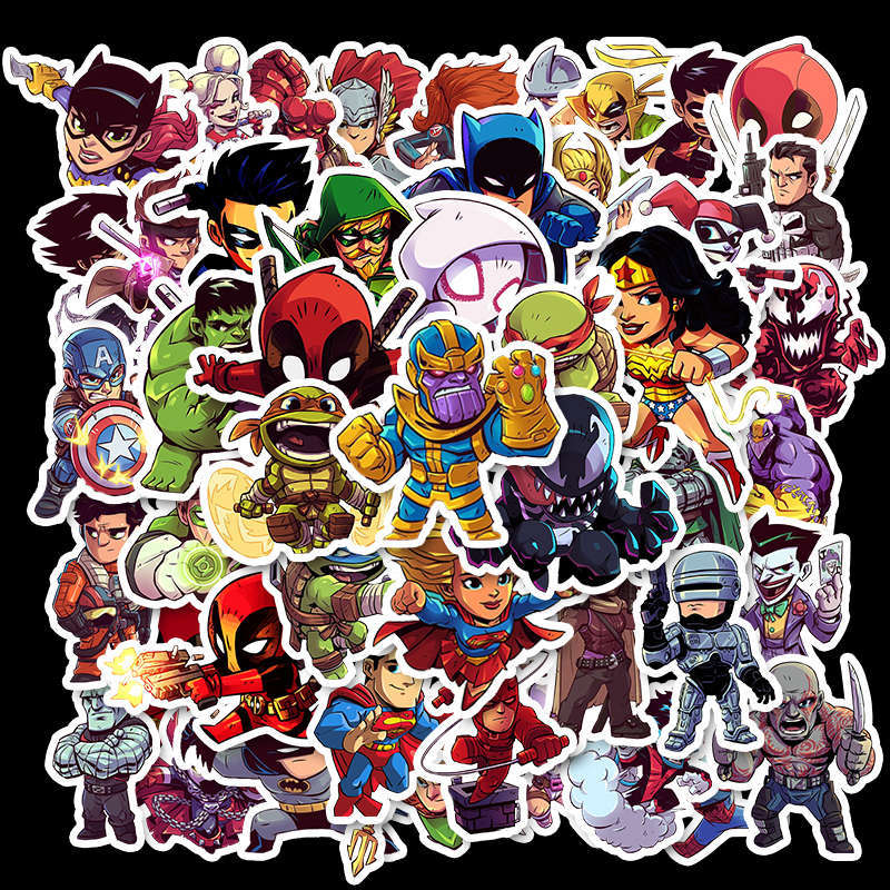 Sticker pvc chống nước hình dán siêu nhân marvel st-018