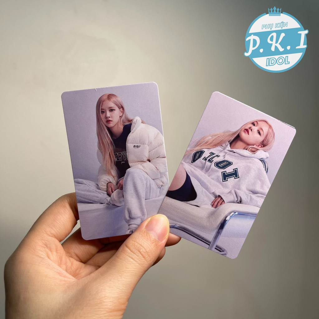 Set 9 Card Rosé Blackpink White 2 mặt