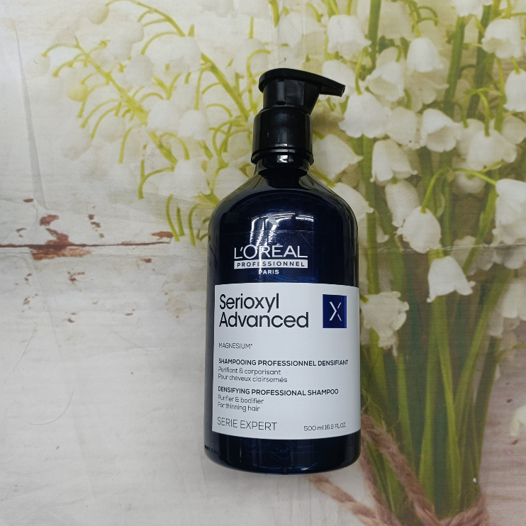 Dầu gội tinh chất l'oreal serioxyl advanced làm dày, giảm rụng, mọc tóc 500ml