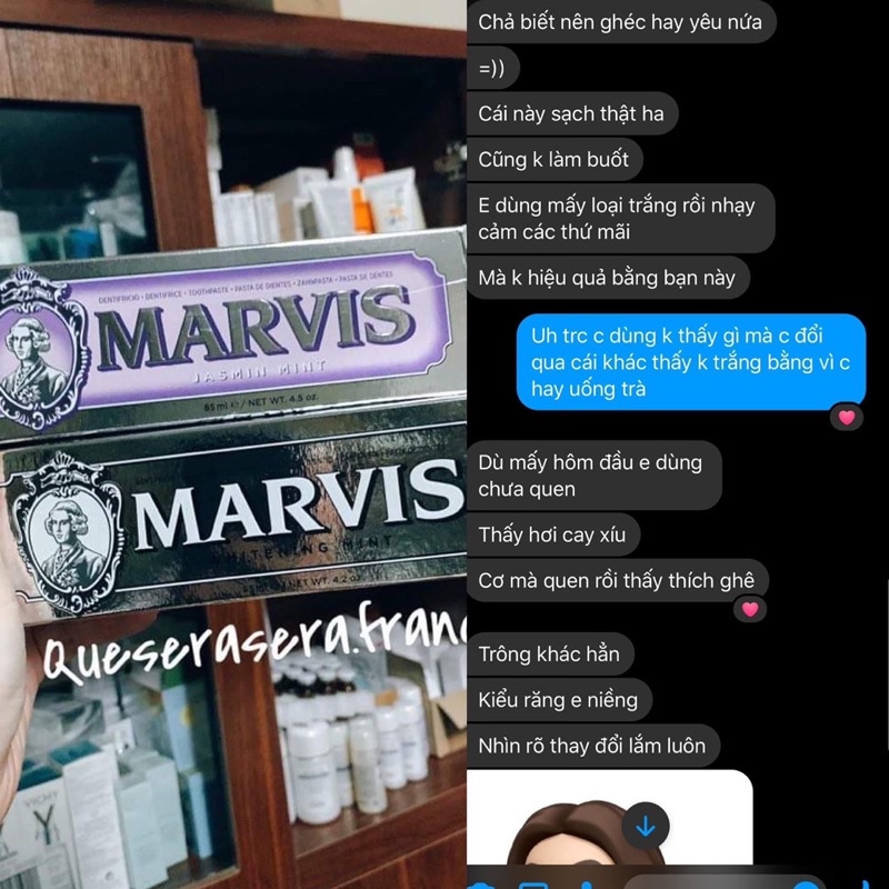Kem đánh răng Marvis trắng răng