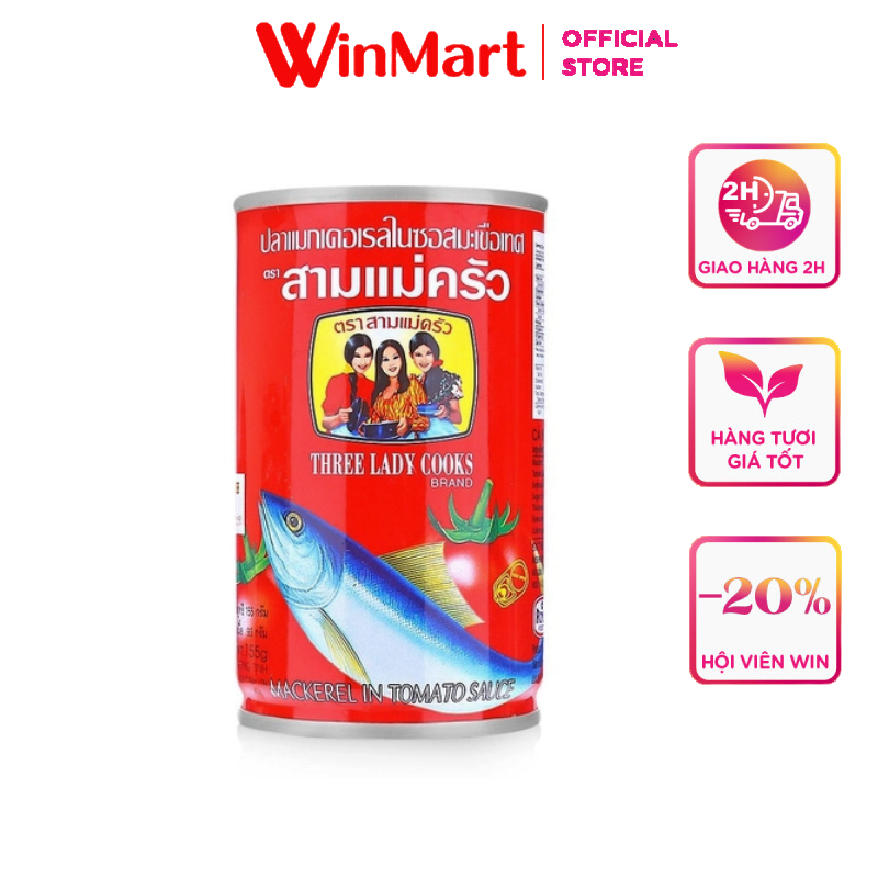 [Siêu thị WinMart] - Cá nục sốt cà Three Lady Cooks lon 155g