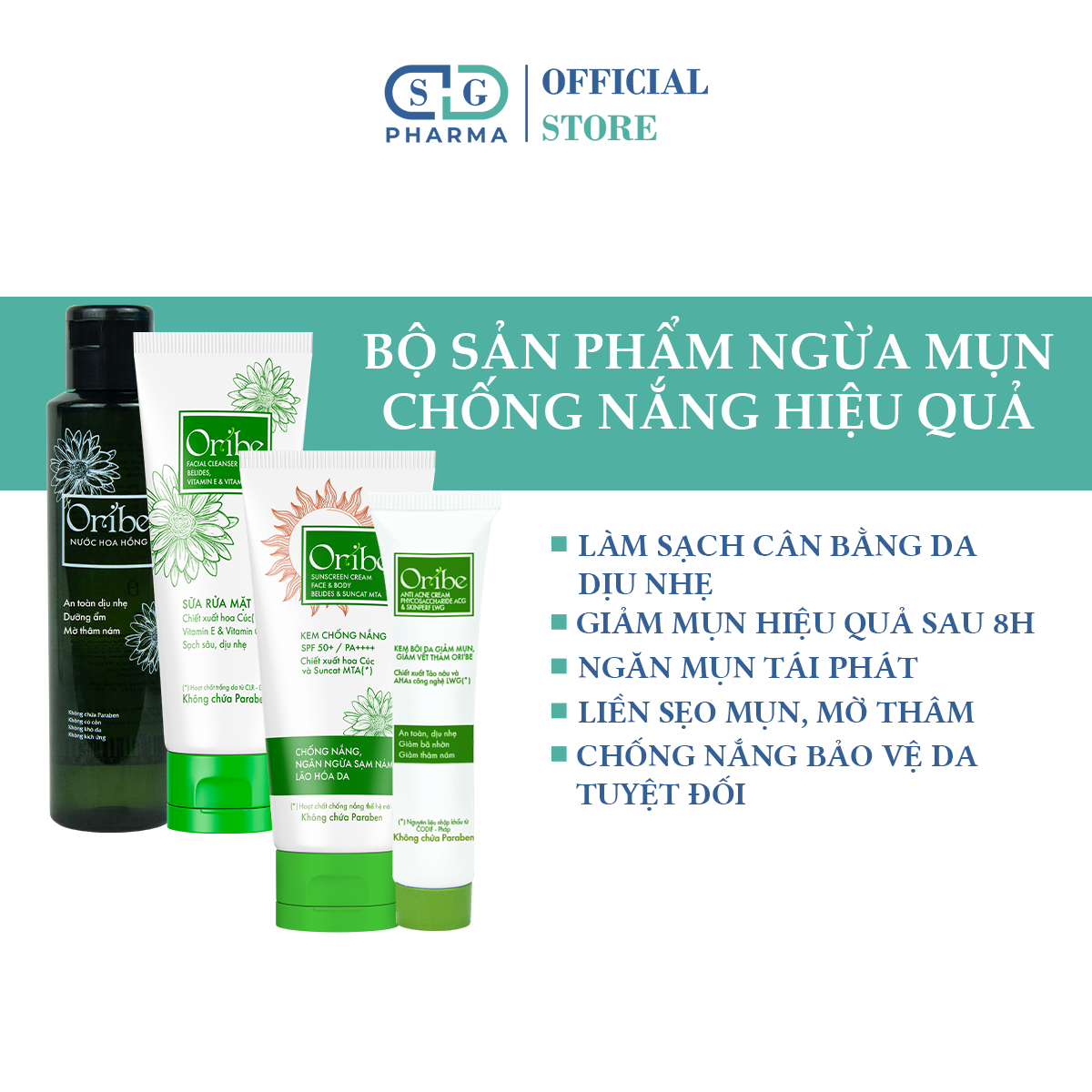 [HCM]Combo 4 Bước Chăm Sóc Da Cơ Bản Sạch Sâu Oribe