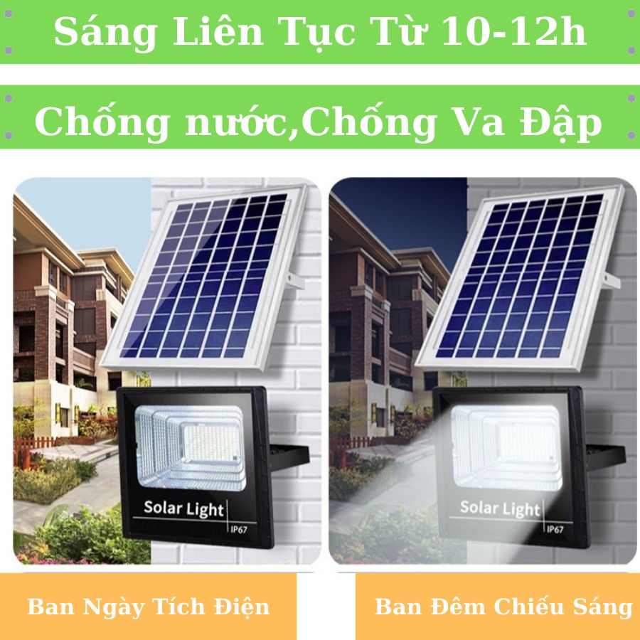 Đèn năng lượng mặt trời Solar 2 bóng 200w
