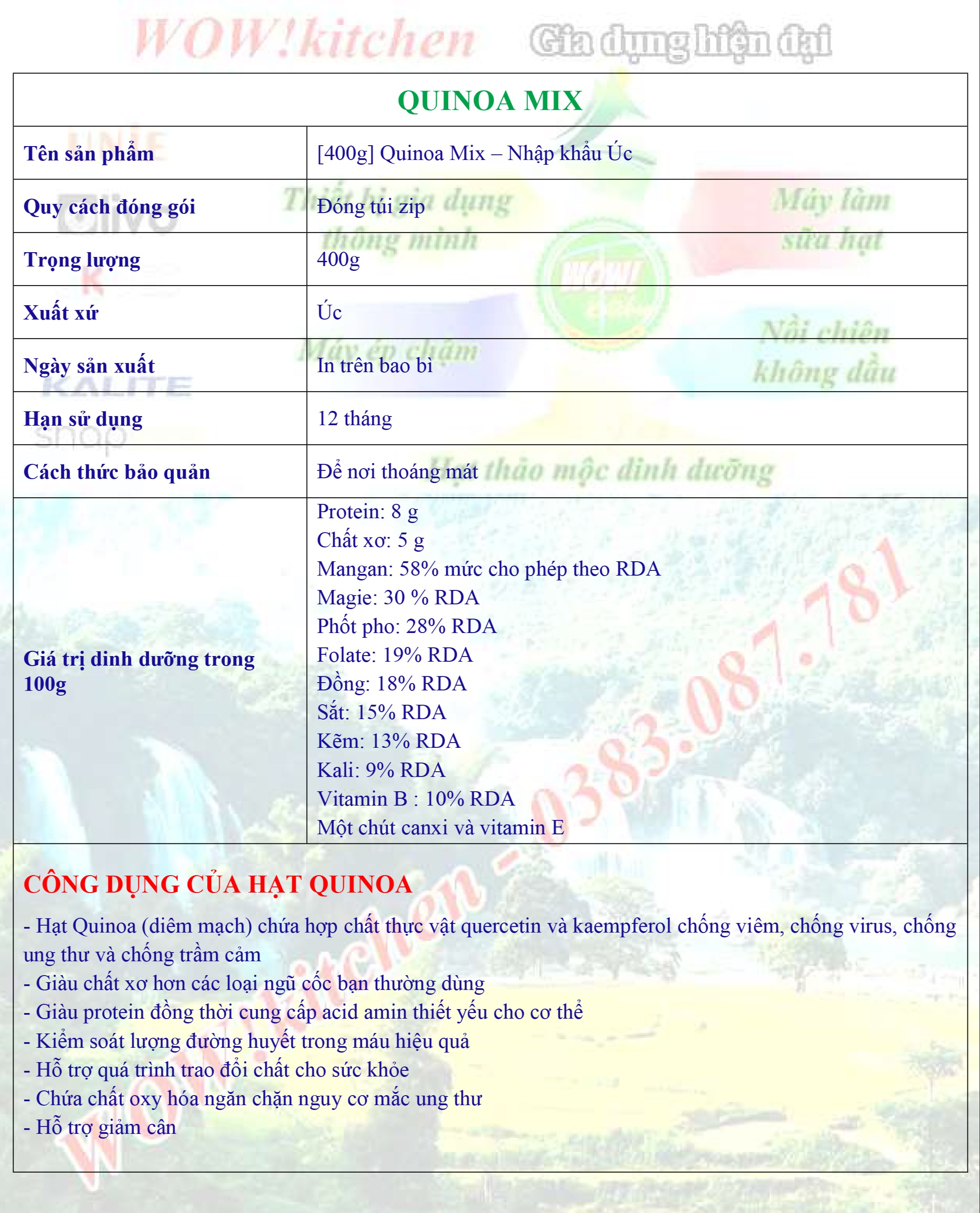 [400g] Quinoa Mix - Nhập khẩu Úc