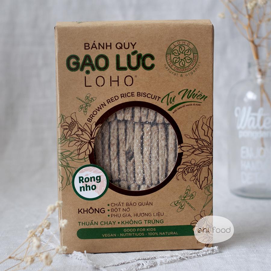 Bánh Quy Gạo Lứt Loho (Rong Nho)