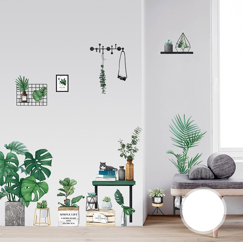 Decal dán tường Chậu cây nhiệt đới số 2 - C2 - vivadecal