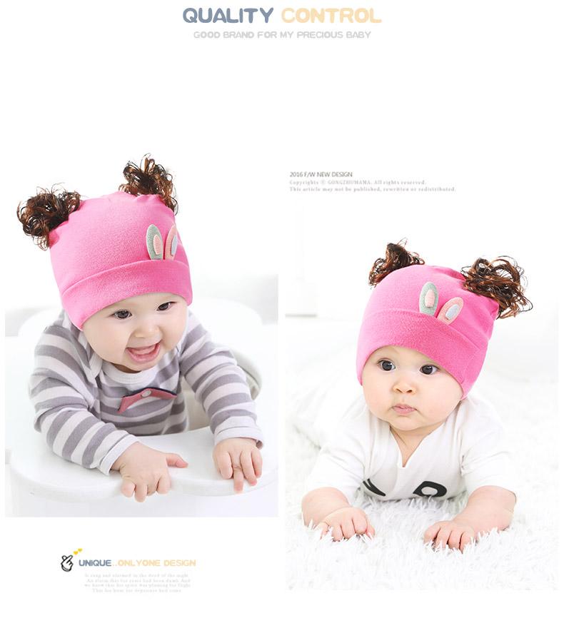 Mũ tóc giả tai thỏ nhỏ cho bé cute(1-36 tháng)