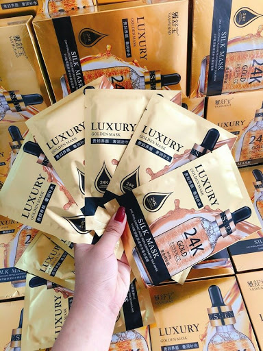 Hộp 10 Miếng Mặt Nạ Luxury Gold 24K Dưỡng Ẩm  Trắng Da Chống Lão Hóa
