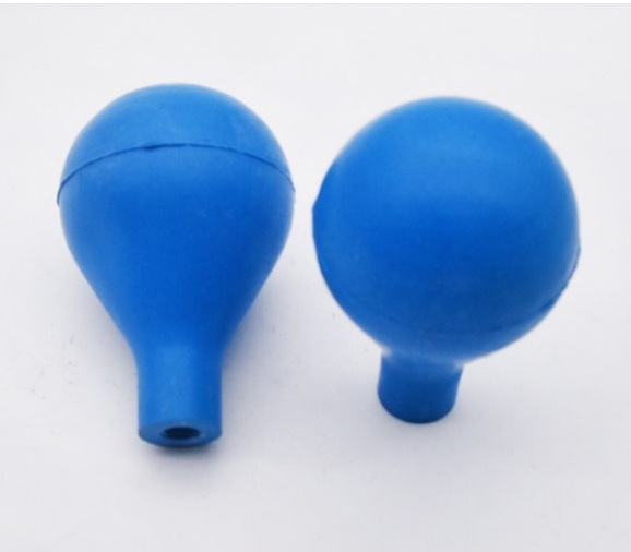 Quả bóp cao su gắn cho pipet thẳng màu xanh