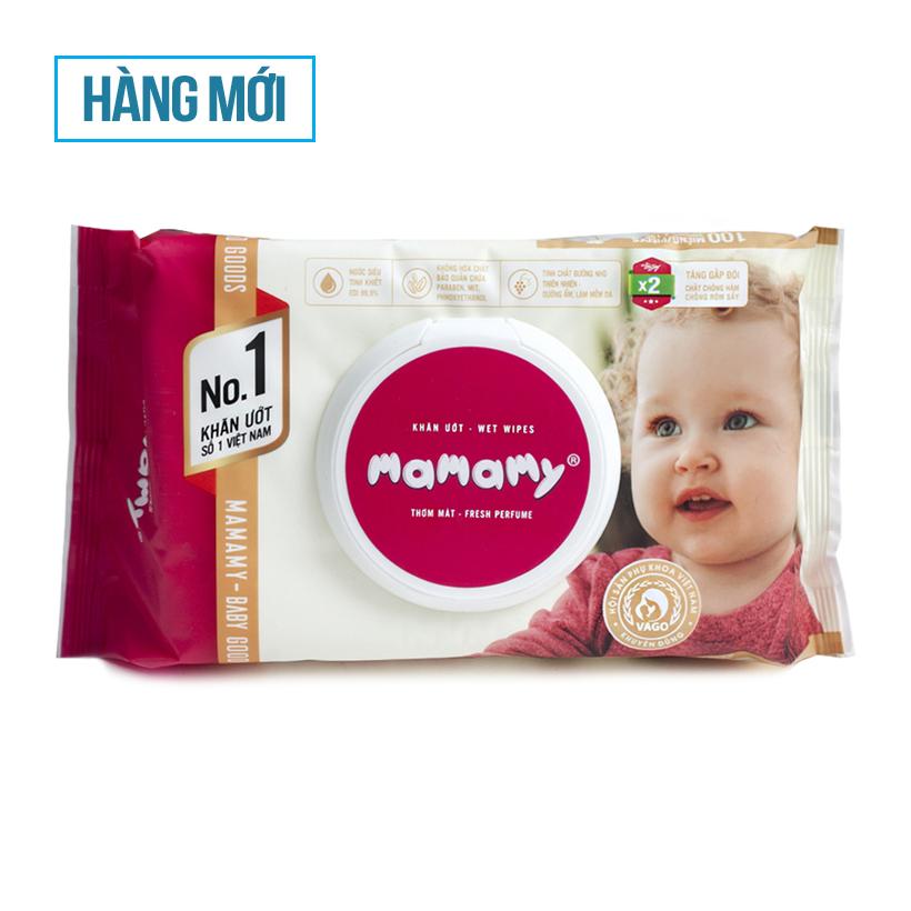 COMBO 10 GÓI Khăn Ướt Mamamy 100 Tờ CÓ MÙI