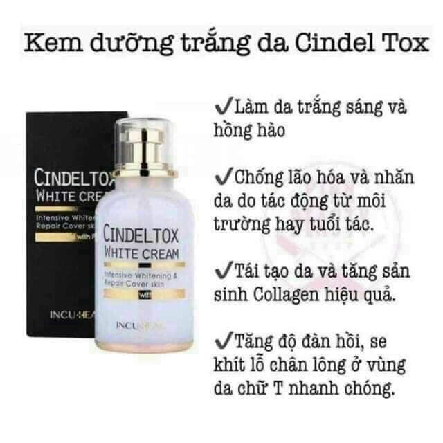 Kem dưỡng trắng da Cindel Tox White Cream