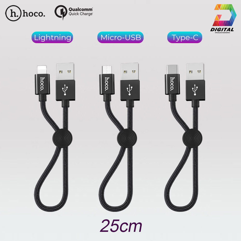 Cáp Sạc Nhanh Hoco X35 Chính Hãng Dài 25CM ( TypeC - Micro - Lightning )