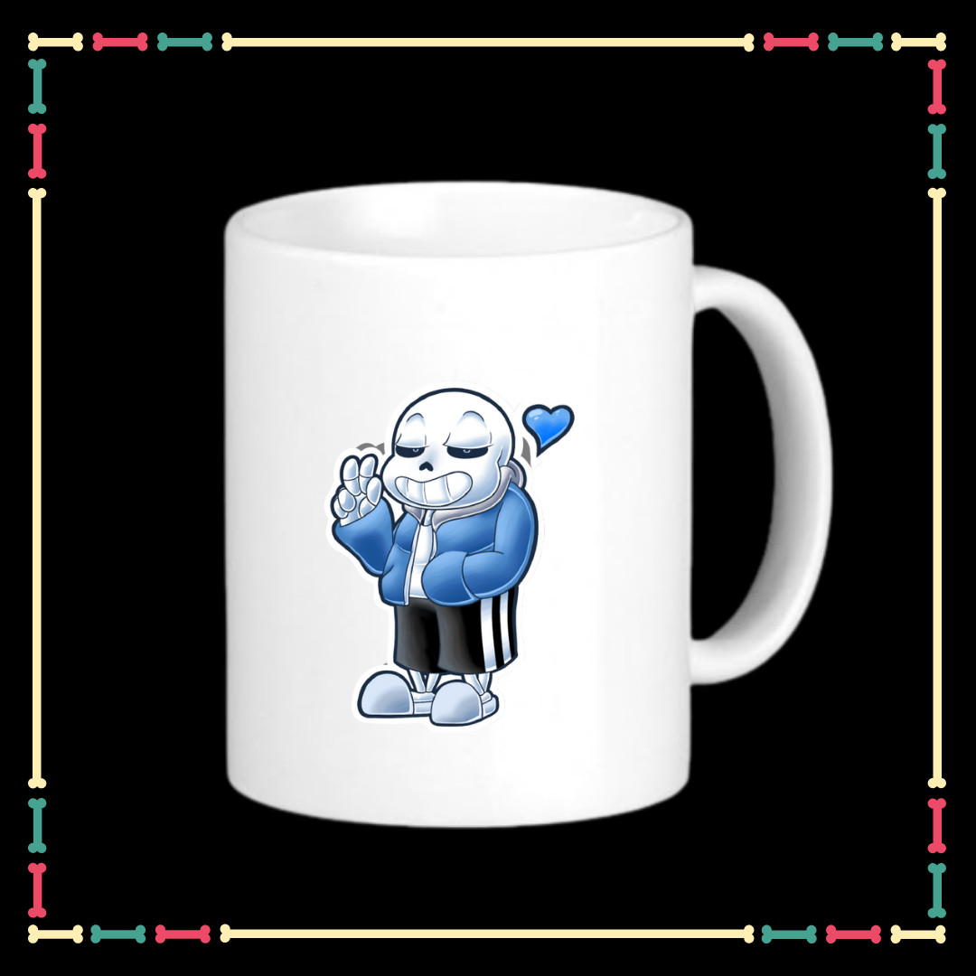 Ly sứ Sans Undertale dung tích 330ml dùng để uống nước