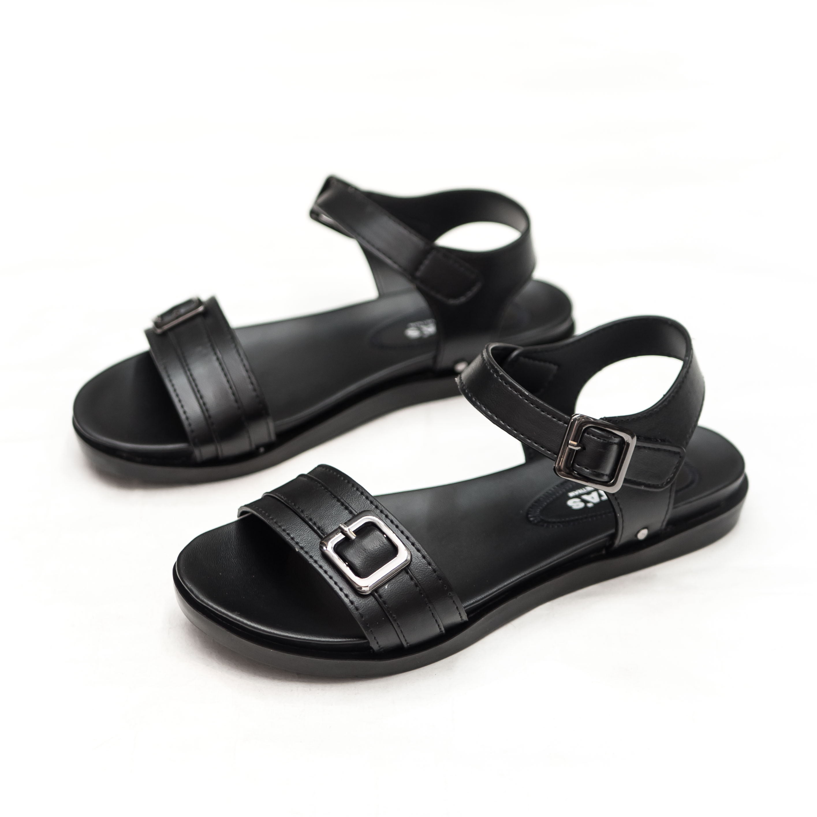 [Hoàn Xu] GIÀY SANDAL QUAI HẬU ĐẾ BẰNG QUAI NGANG NỮ BITAS SYN.239 (ĐEN + TRẮNG + XÁM) - BITAS