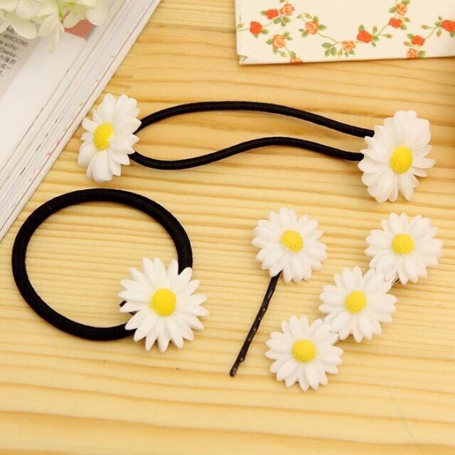 Set 5 cặp tóc hoa cúc siêu xinh