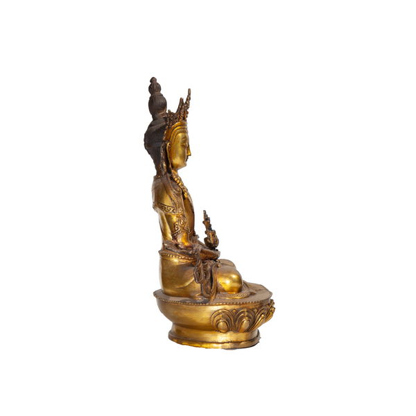 [HCM]Vô Lượng Thọ 30Cm Đồng Trơn  Tượng Phật