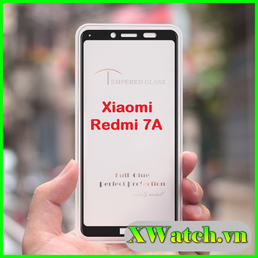 Cường Lực 5D Full màn Full keo Xiaomi Redmi 7A ( tặng keo chống hở mép )