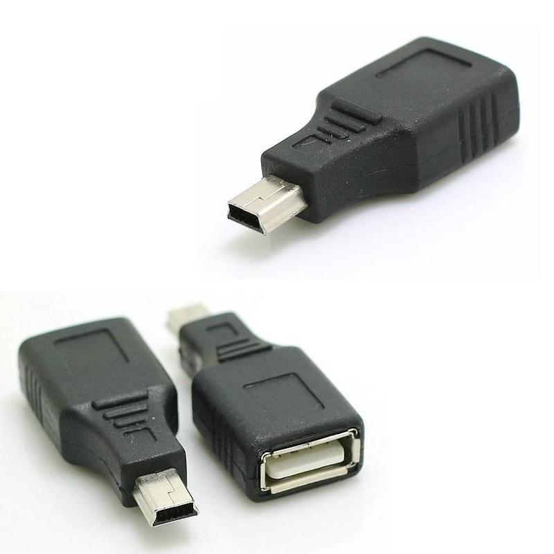 Đầu chuyển đổi Mini USB to USB OTG đen