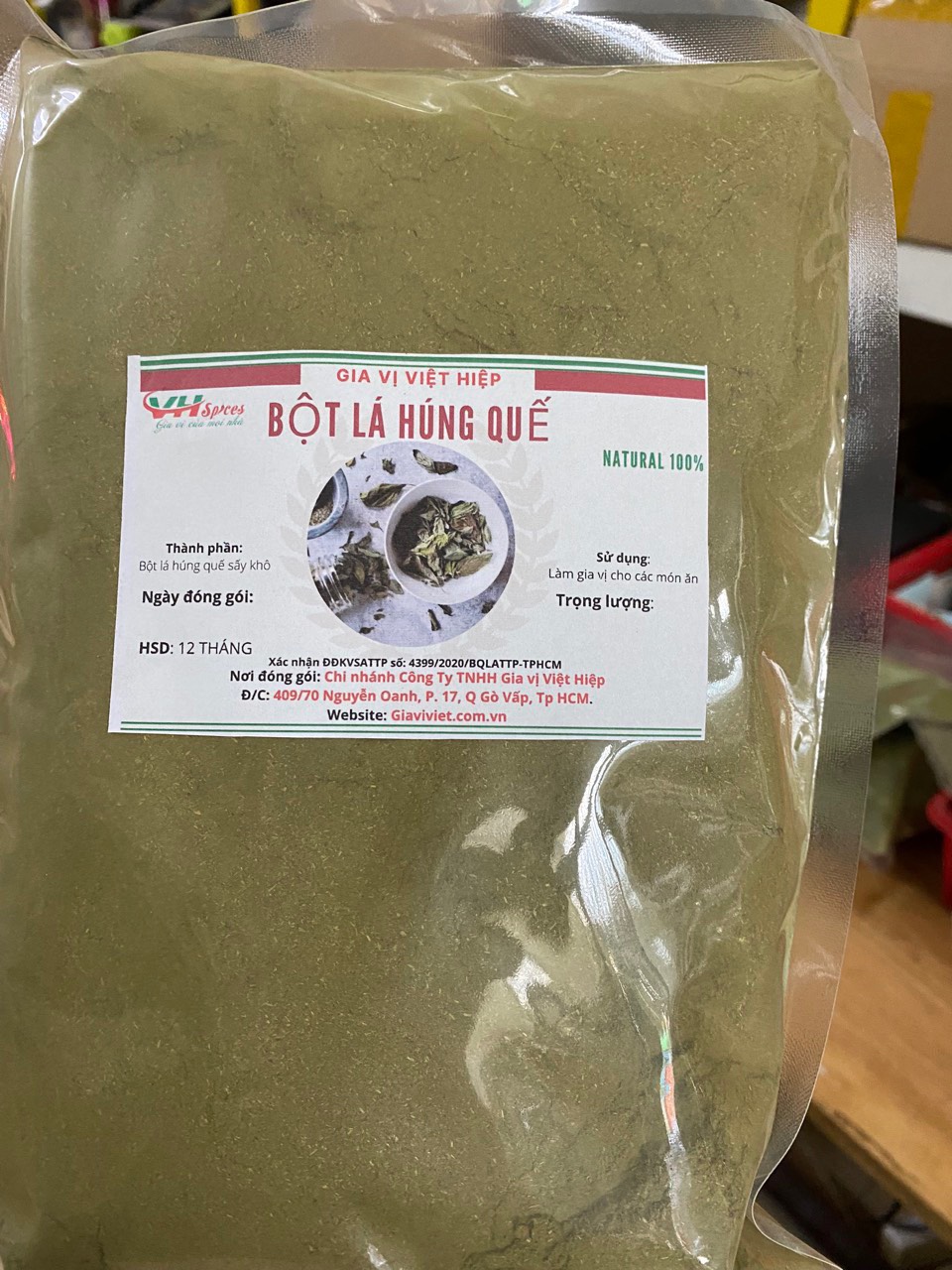Bột Lá Húng Quế TA(Thai Basil Powder) Việt Hiệp