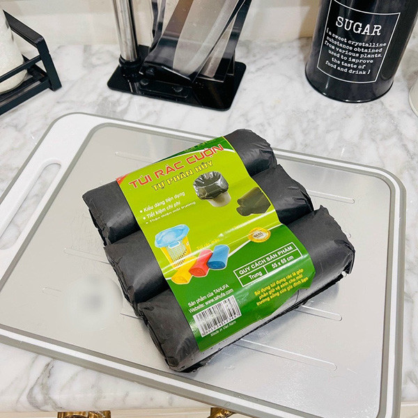 Set 3 cuộn túi rác đen tự phân hủy