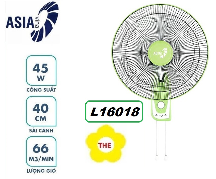 HCMQUẠT TREO TƯỜNG 2 DÂY ASIA VINA L16018 xanh lá  VY357 VY357290