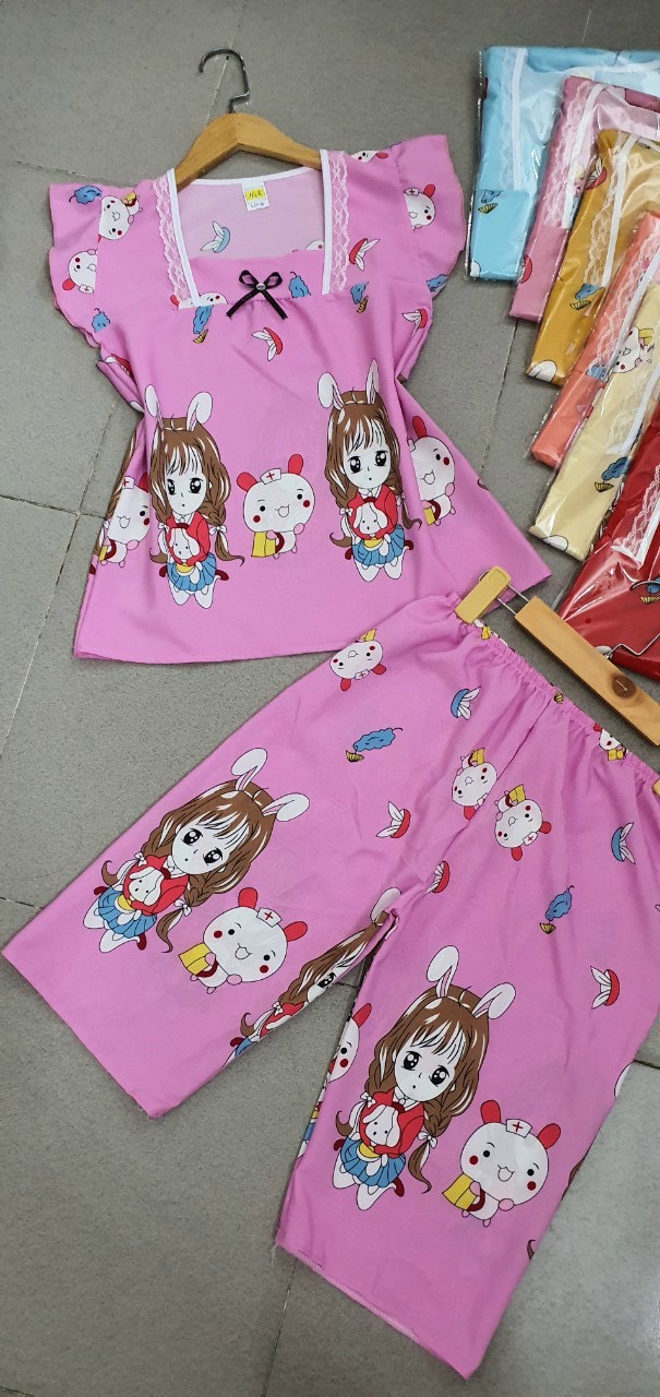 Đồ Bộ Lửng Cô Gái Siêu Xinh LỤA HÀN Đẹp Dưới 52kg
