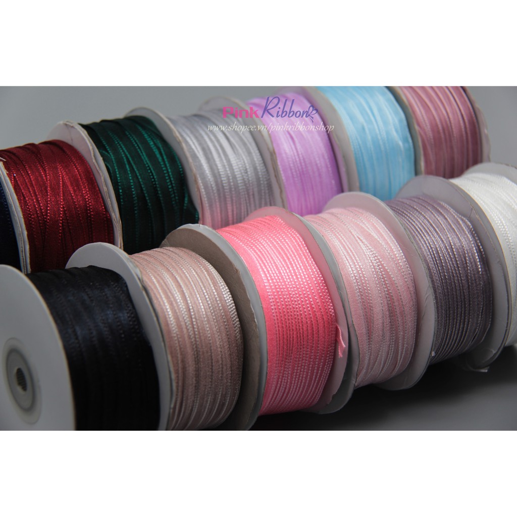 [Set 10m] Ruy băng voan nhũ cỡ 6mm