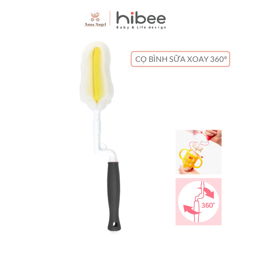 Cọ rửa bình sữa đa dụng HIBEE Filtter (XÁM/ĐỎ)