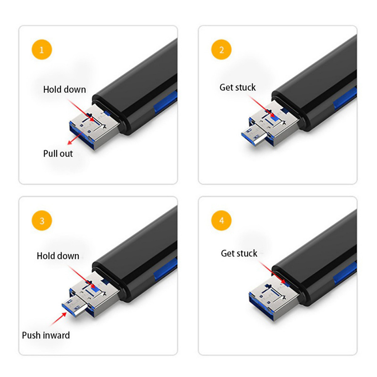 Đầu đọc thẻ - Reader OTG Smart 3in1 USB/MicroUSB/Type-C (MicroSD)