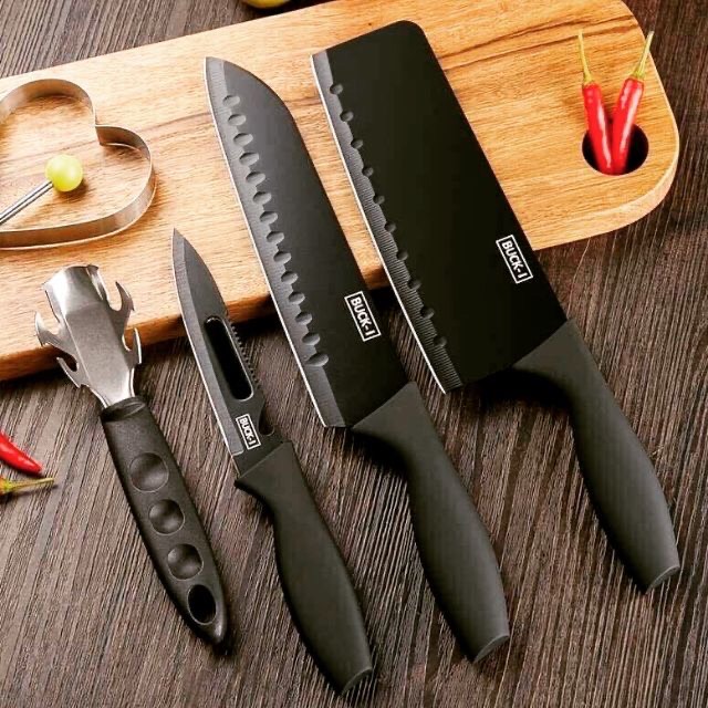 Bộ dao làm bếp 5 món chất liệu hợp kim siêu bền SẢN PHẨM SHOP ĐĂNG KÈM ẢNH THẬT