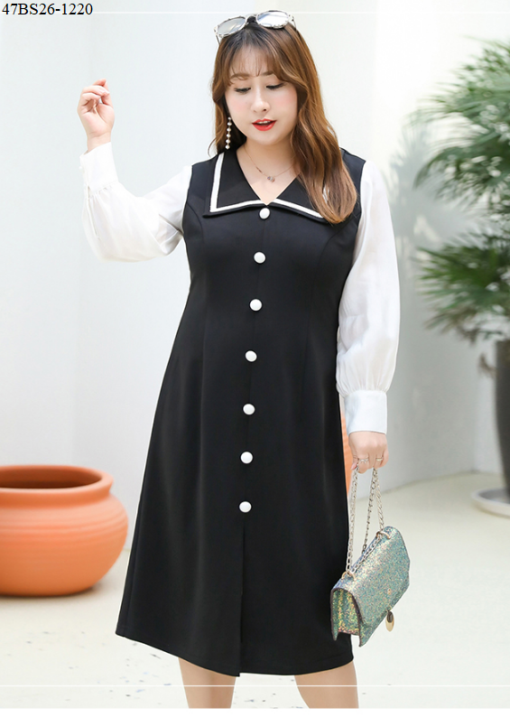 ĐẦM SUÔNG DÀI TAY THANH LỊCH BIG SIZE