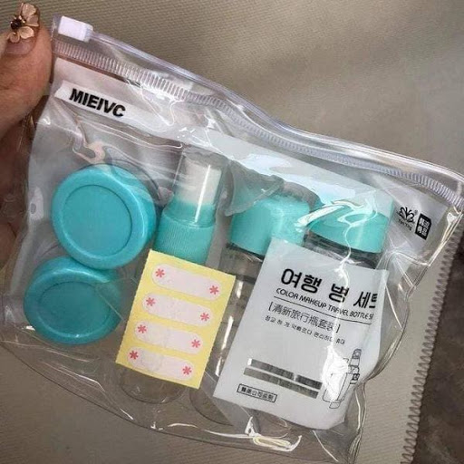 [HCM]Bộ kit 8 món Hàn Quốc mini chiết mỹ phẩm tiện dụng cho các chuyến du lịch