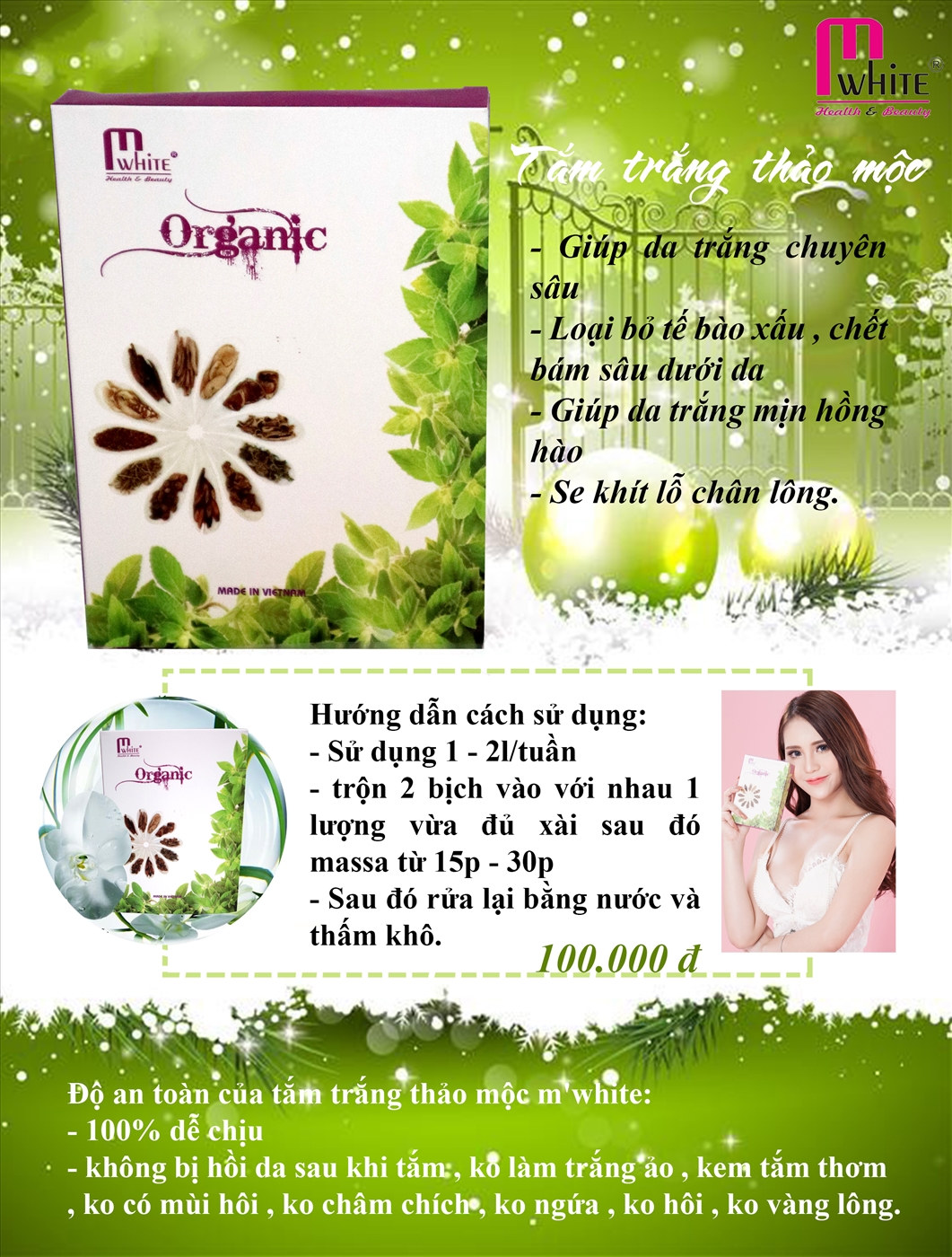[HCM]Tắm trắng thảo mộc Mwhite