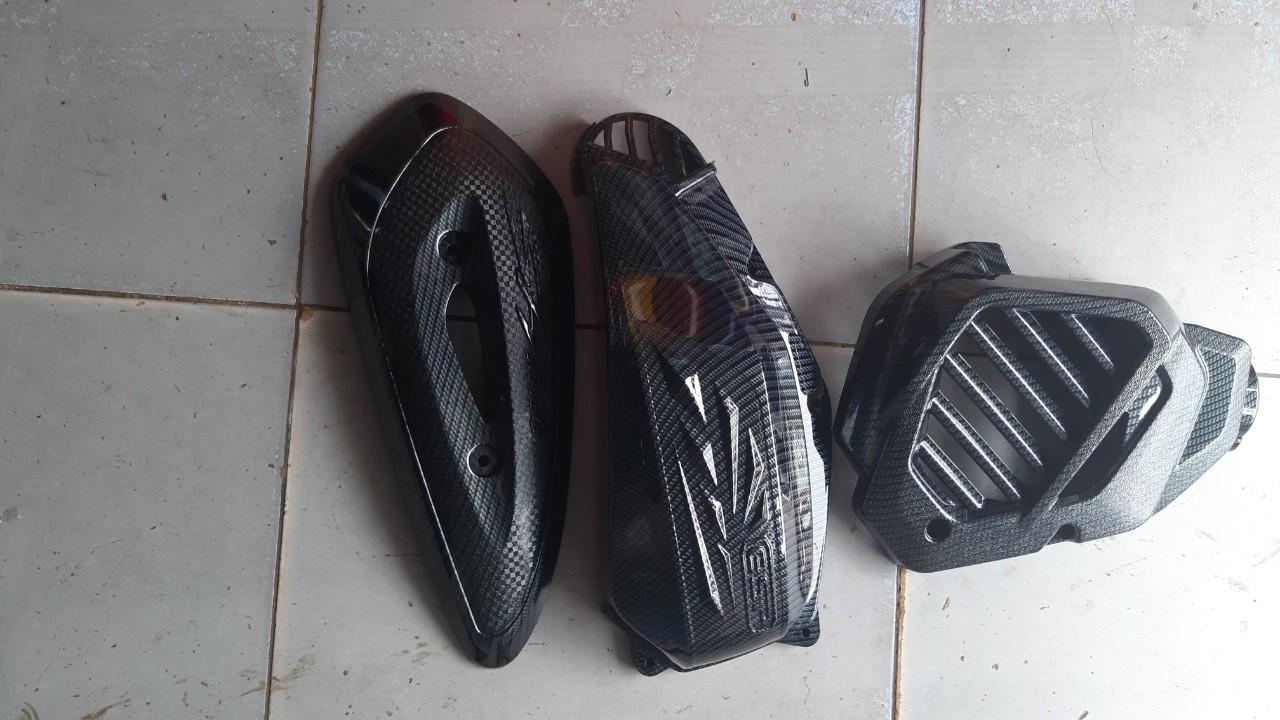 combo 3 món ốp đen carbon cho xe sh mode 2013 đến 2019