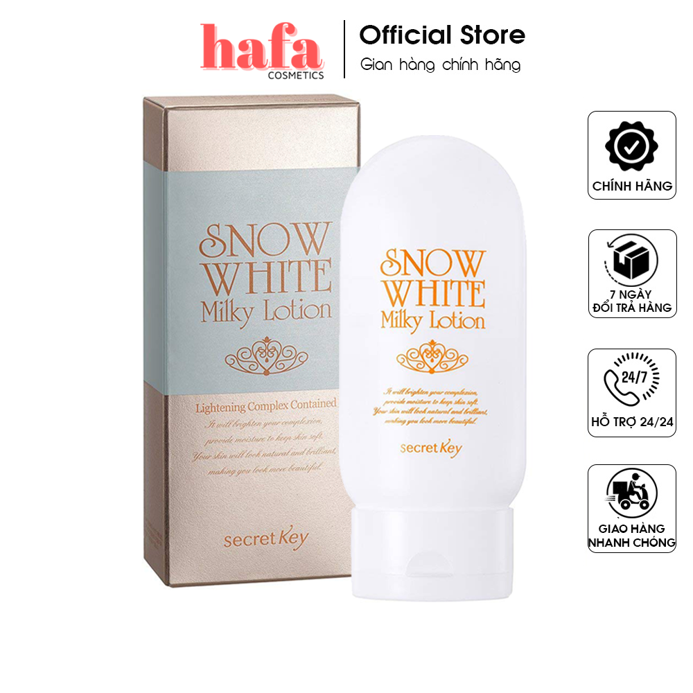 Sữa dưỡng thể dưỡng trắng da Secret Key Snow White Milky Lotion 120g