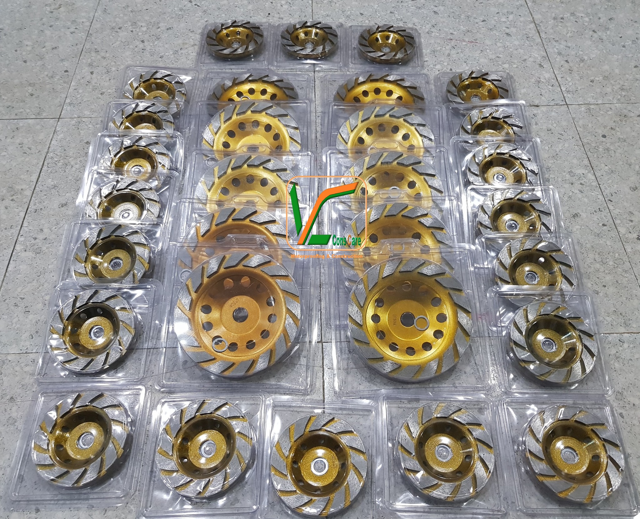 Đĩa mài sàn bê tông vàng 150mm