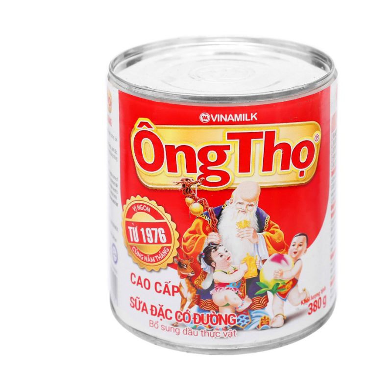 Sữa đặc Ông Thọ lon trắng đỏ có đường 380g