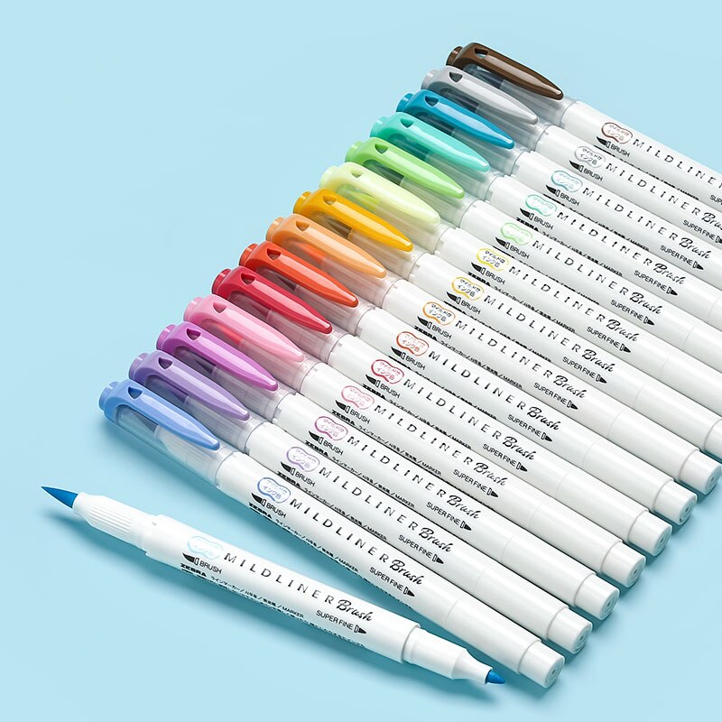 BÁN LẺ - BÚT ZEBRA MILDLINER BRUSH (15 MÀU)