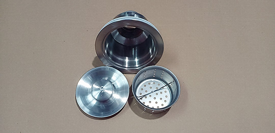 Bầu xi phông chậu rửa bát inox 304 - kích thước 110mm