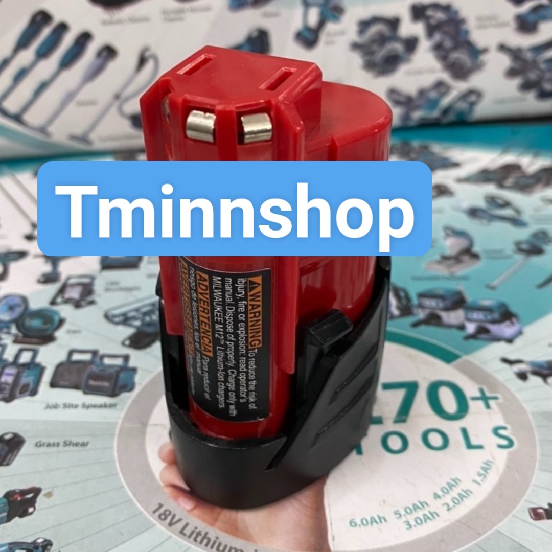 Pin M12 Milwaukee 10.8 -12 vol nhận sạc zin