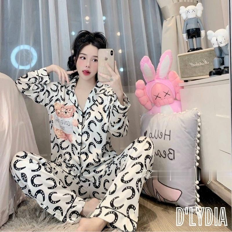 Đồ bộ nữ pijama lụa cao cấp dài tay D'LYDIA DN05