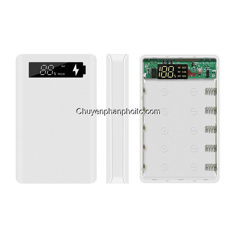 Box sạc dự phòng 5 cell sạc nhanh QC, PD