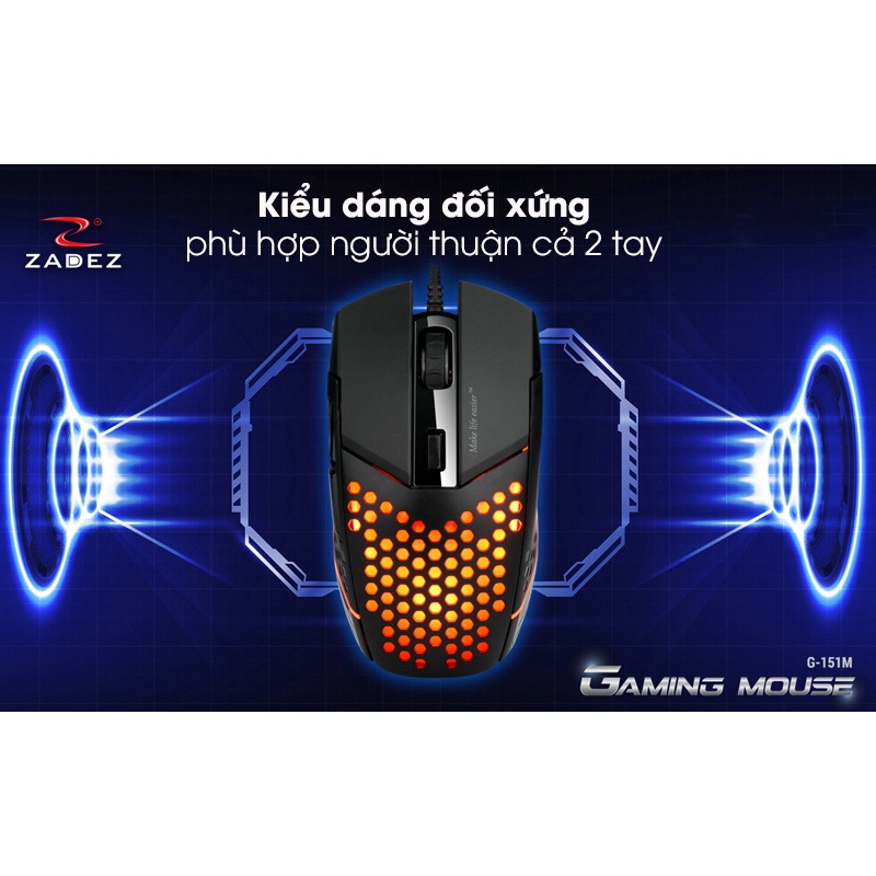 Chuột Gaming Zadez G151M Đen ( Like New )