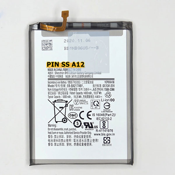 Pin thay thế cho samsung a12/a21s mã eb-ba217aby zin