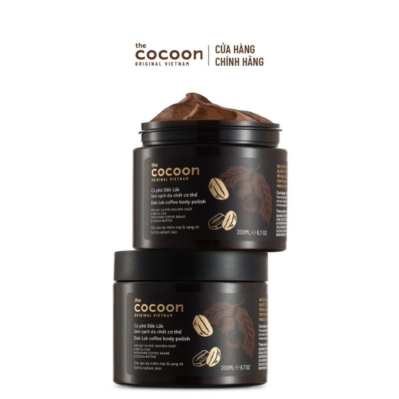 Cà phê Đắk Lắk làm sạch da chết cơ thể Cocoon 200ml nhập khẩu