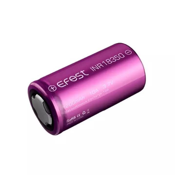 Pin sạc Efest INR 18350 1200mAh 10A Flat Top Battery